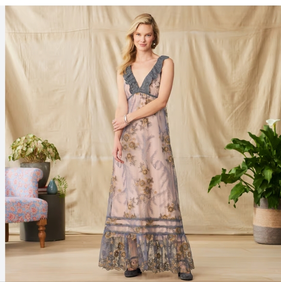 Sundance Dresses Sundance Catalog Embroidered Lace Cardinal Dress